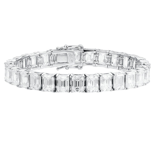 Fine Moissanite Tennis Bracelet in 925 Sterling Silver