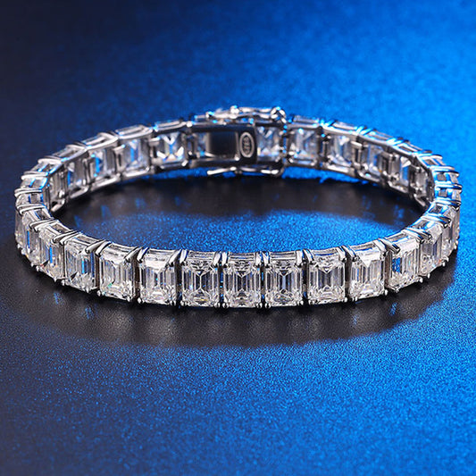 Fine Moissanite Tennis Bracelet in 925 Sterling Silver