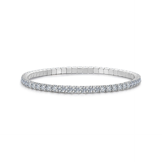 Classic Moissanite Tennis Bracelet in 925 Sterling Silver