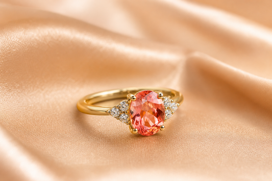 Lab-grown Padparadscha jewelry