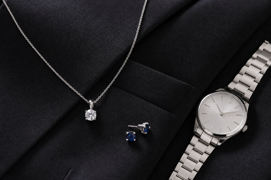 Minimal jewelry styled for a professional wardrobe