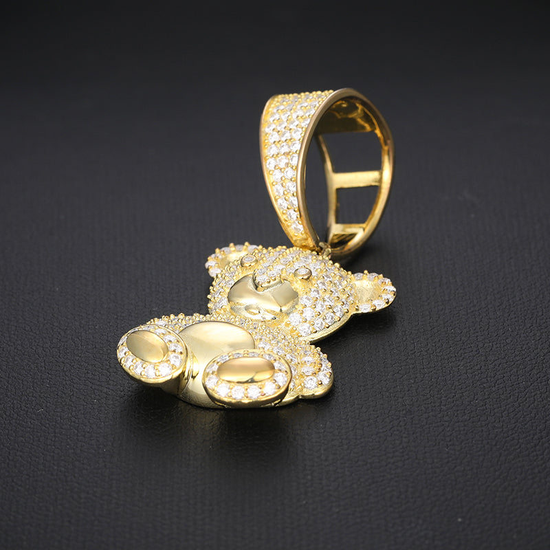 Little Bear Moissanite Pendant in 925 Sterling Silver product view
