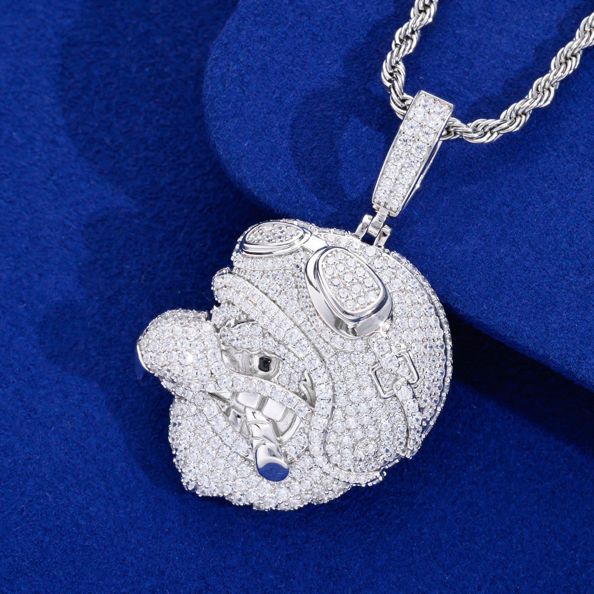 Ace Pilot Eagle Moissanite Pendant in 925 Sterling Silver product view