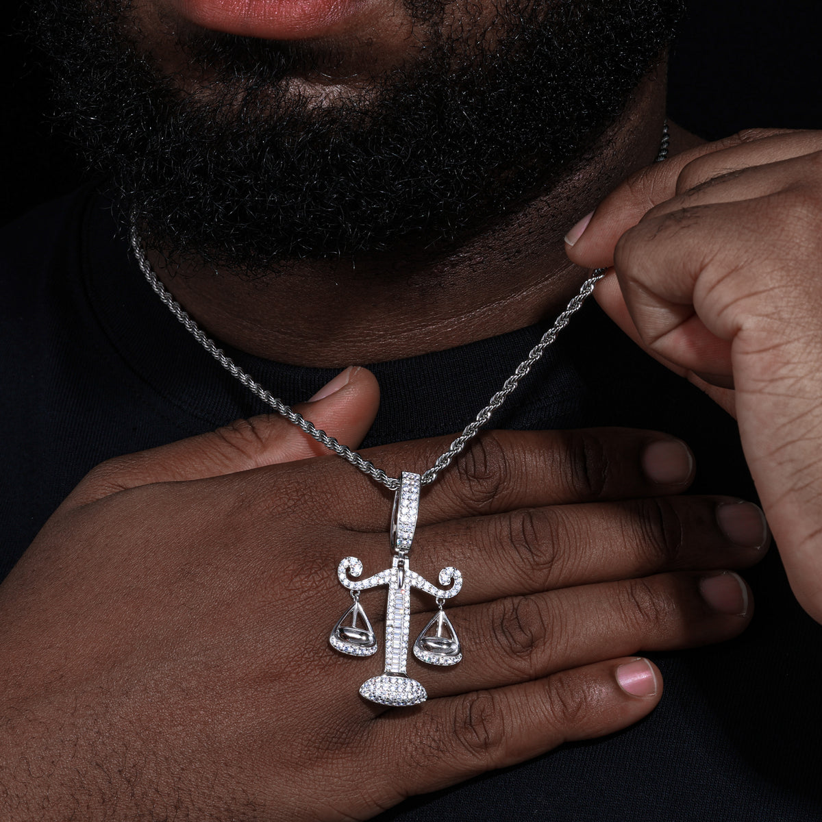 Balance Scale Moissanite Pendant view