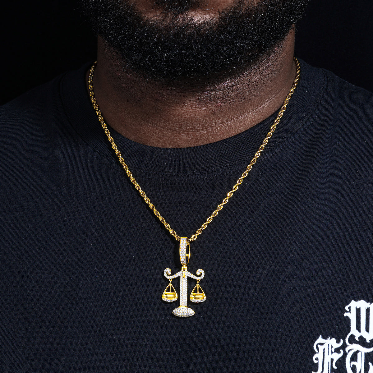 Balance Scale Moissanite Pendant view