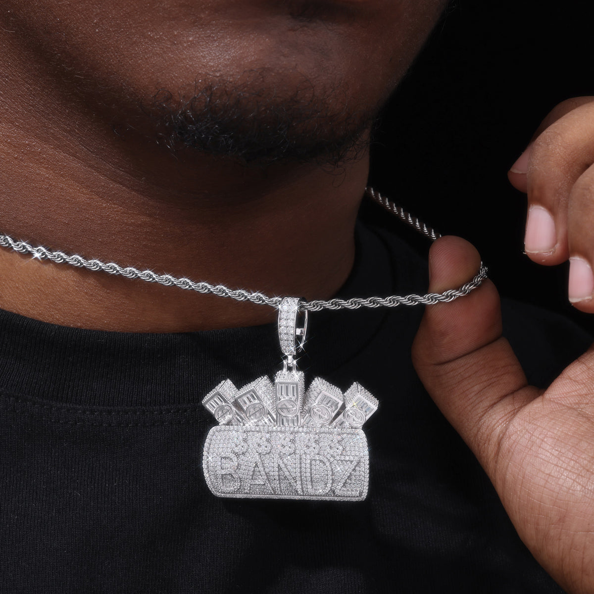BANDZ Cash Stack Moissanite Pendant view