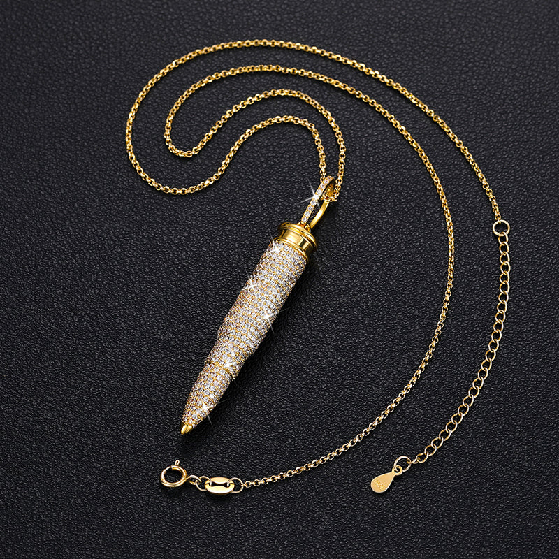 Bullet Moissanite Pendant view