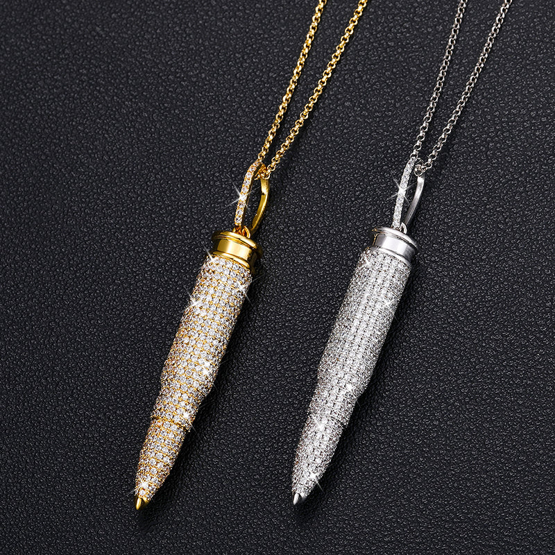 Bullet Moissanite Pendant view