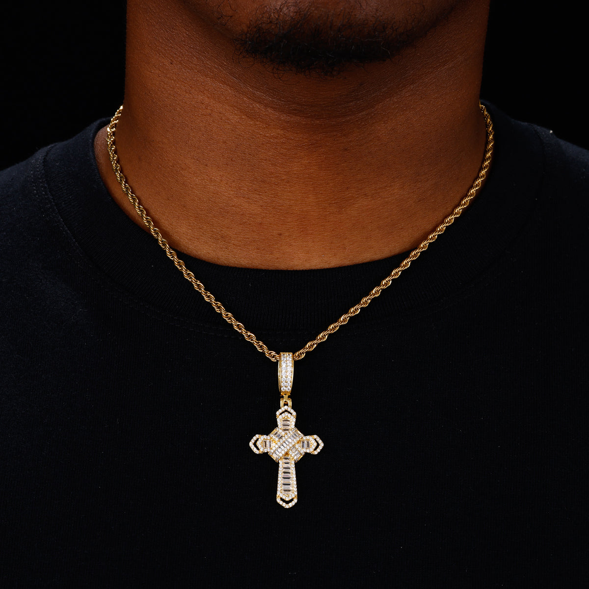 Celtic Knot Cross Moissanite Pendant view