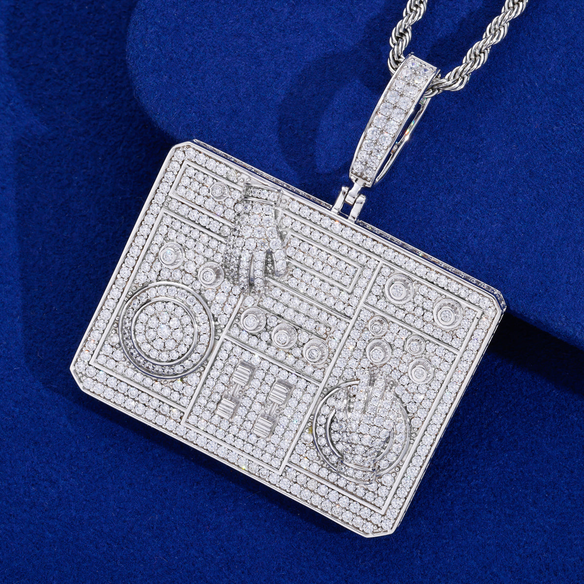DJ Console Moissanite Pendant close-up