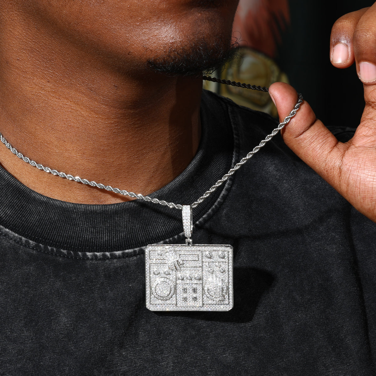 DJ Console Moissanite Pendant view