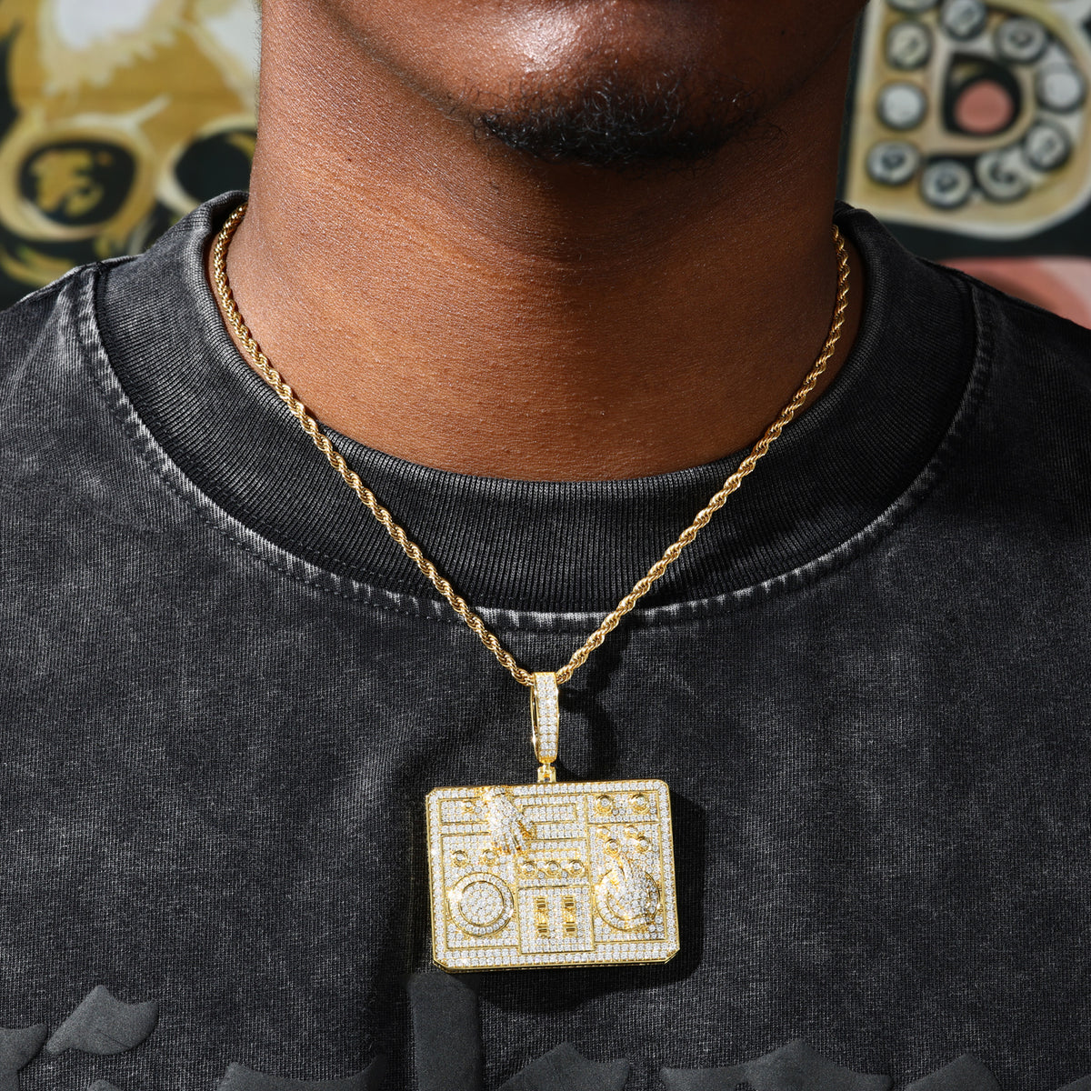 DJ Console Moissanite Pendant view