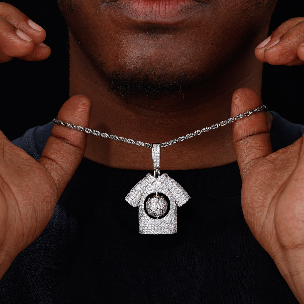 Football Jersey Moissanite Pendant view