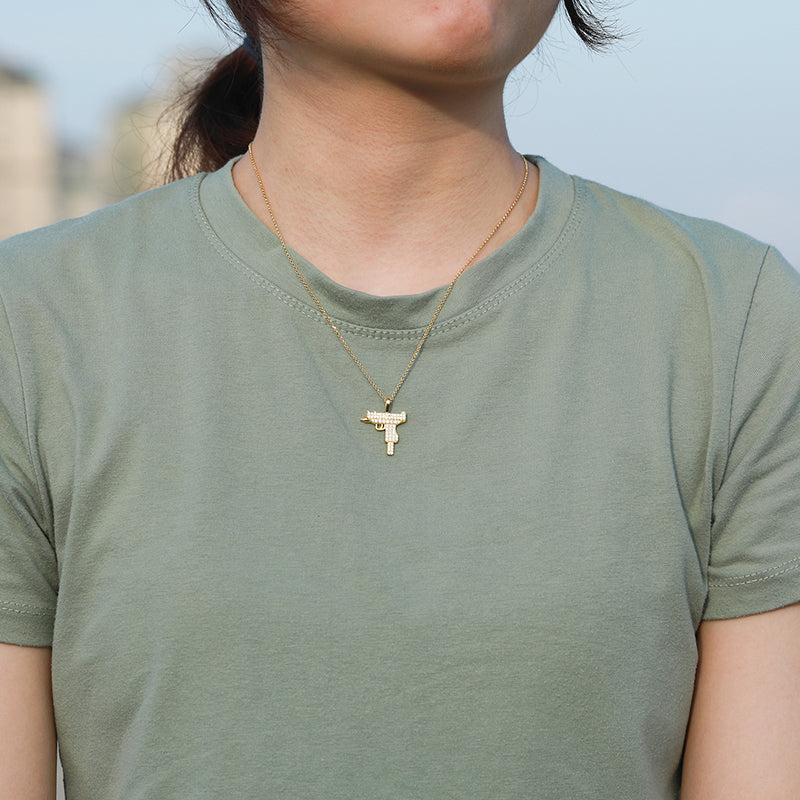 Gun Moissanite Pendant view