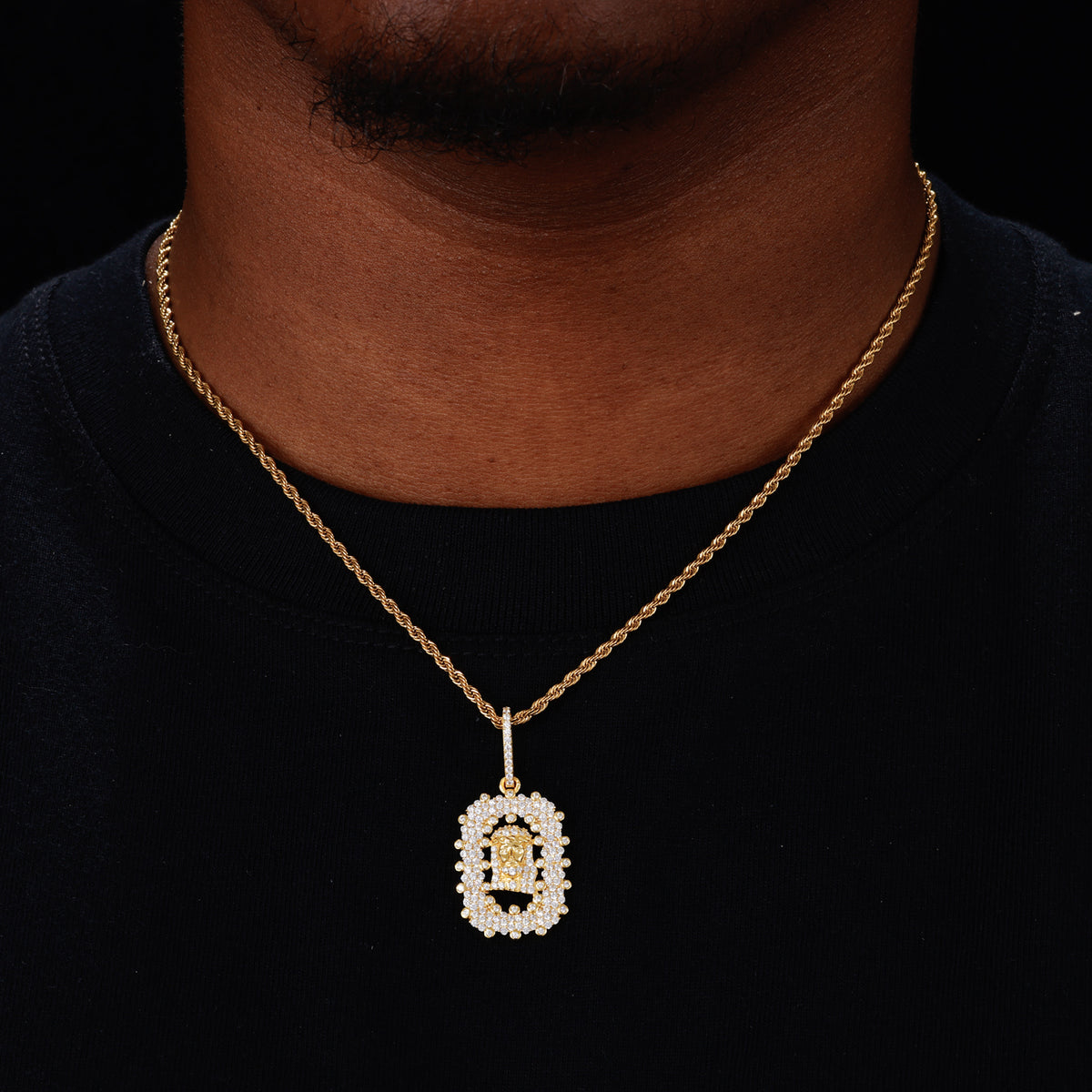 Jesus Halo Moissanite Pendant view