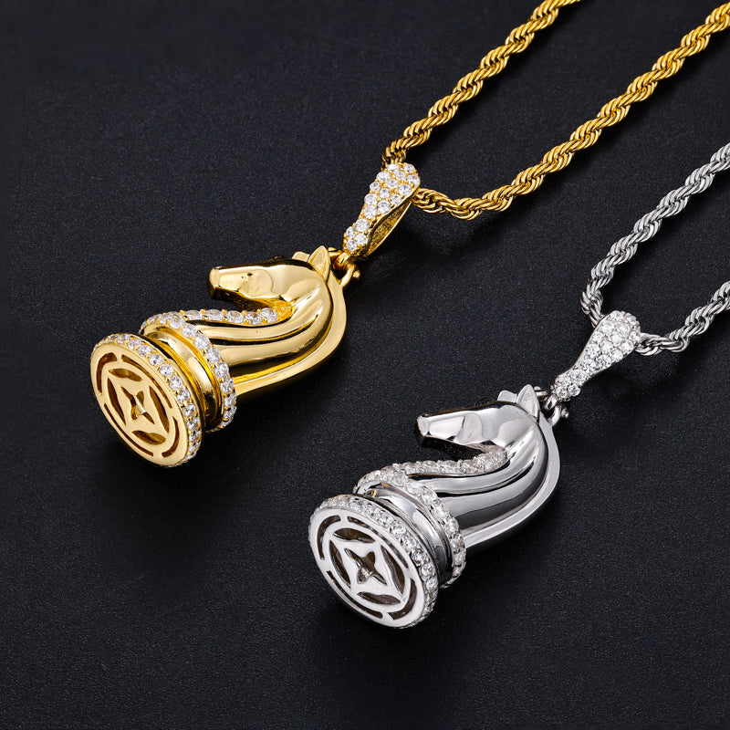 Knight Chess Moissanite Pendant view