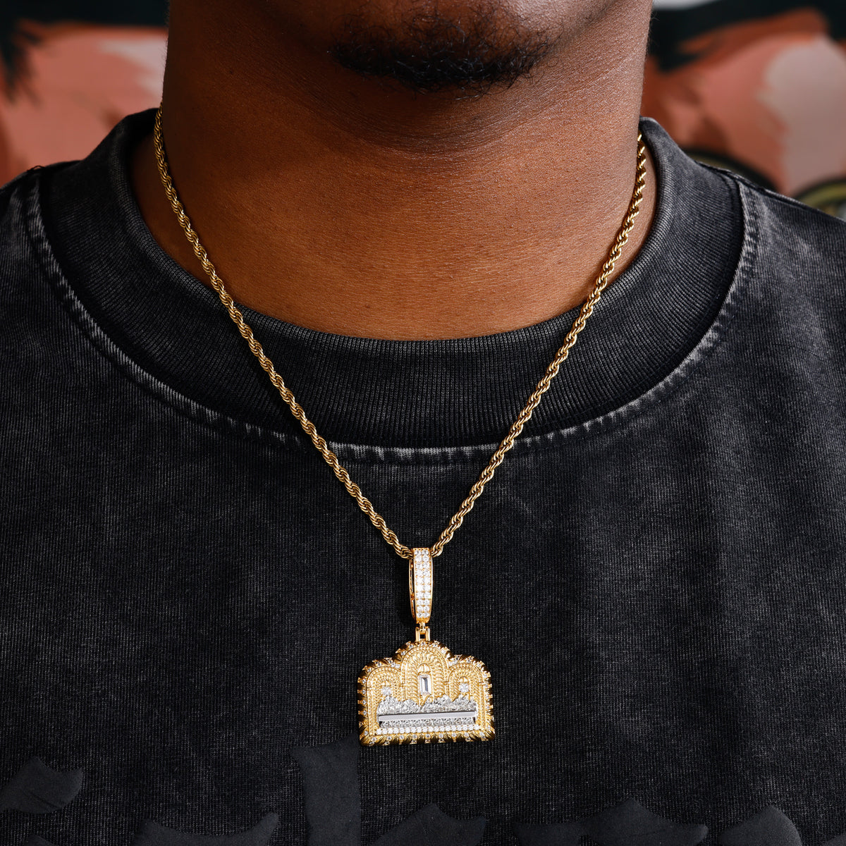 Last Supper Church Moissanite Pendant view
