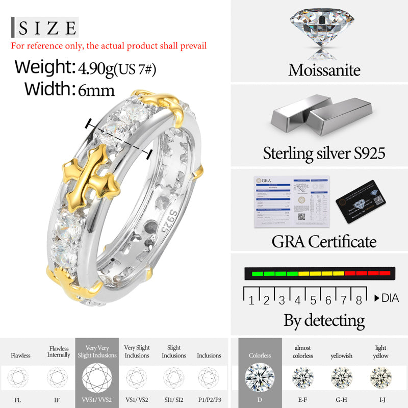 Cross band ring dimensions and specifications