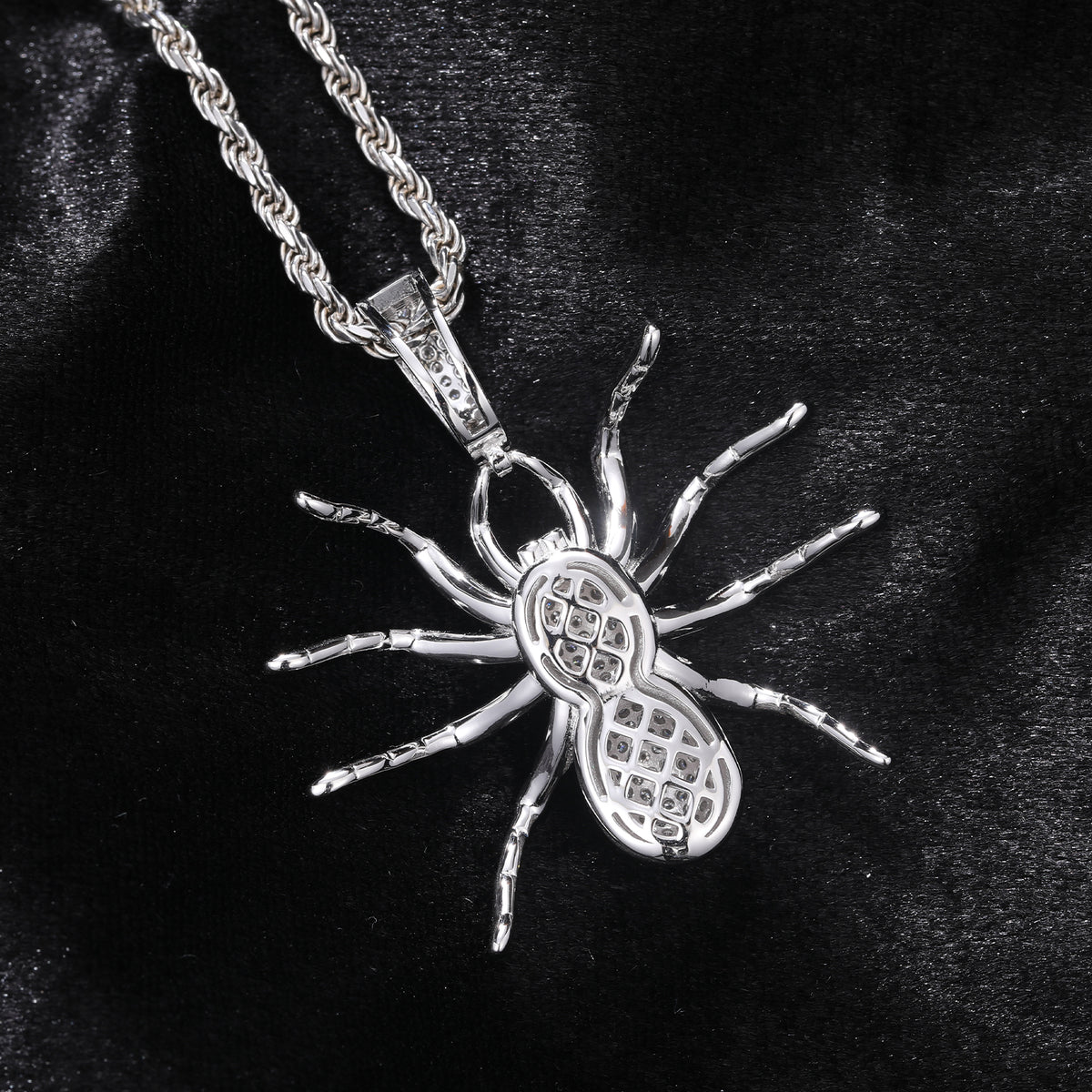 3D Spider Moissanite Pendant view