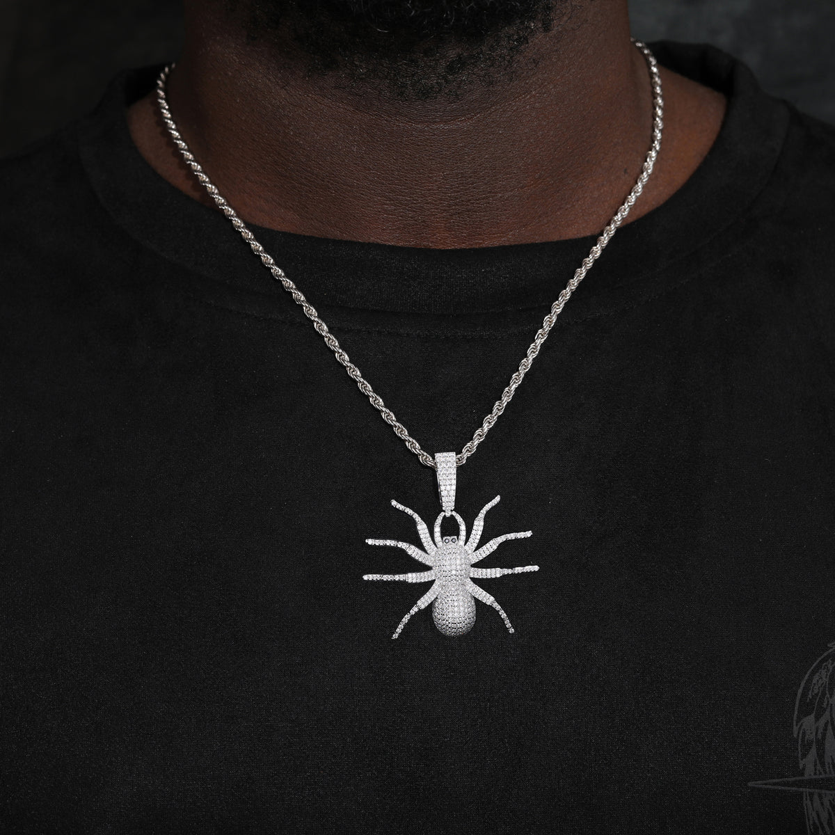 3D Spider Moissanite Pendant view