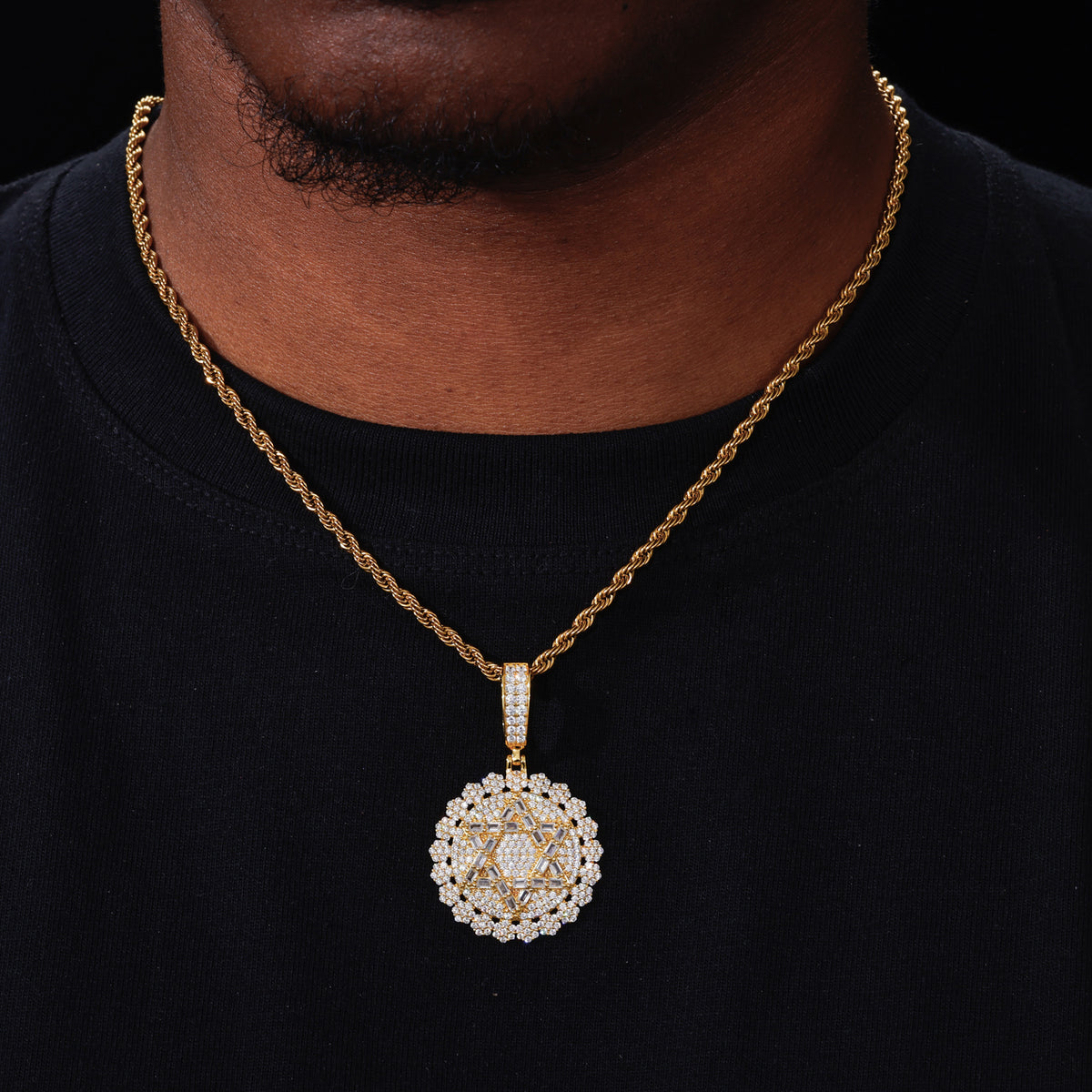 Star of David Moissanite Pendant view